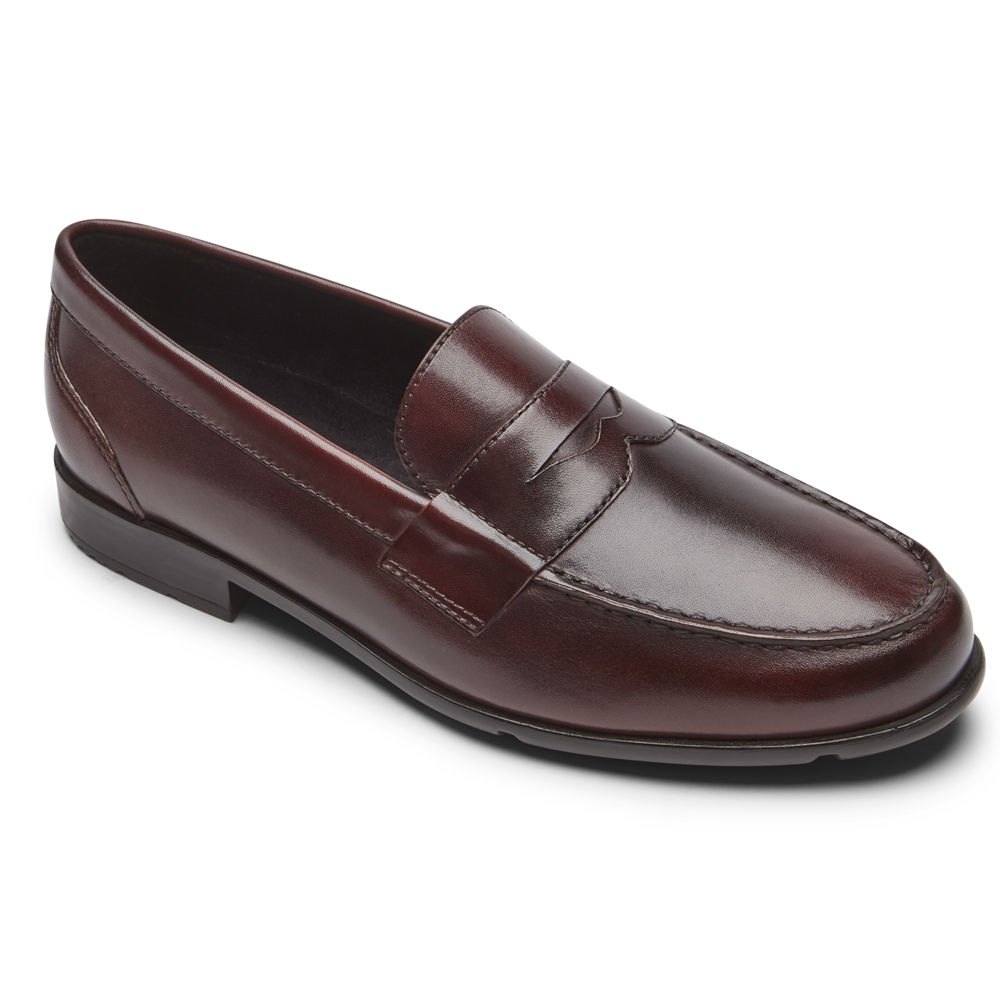 Rockport Mens Classic Penny - Loafers Dark Brown - PVL275834